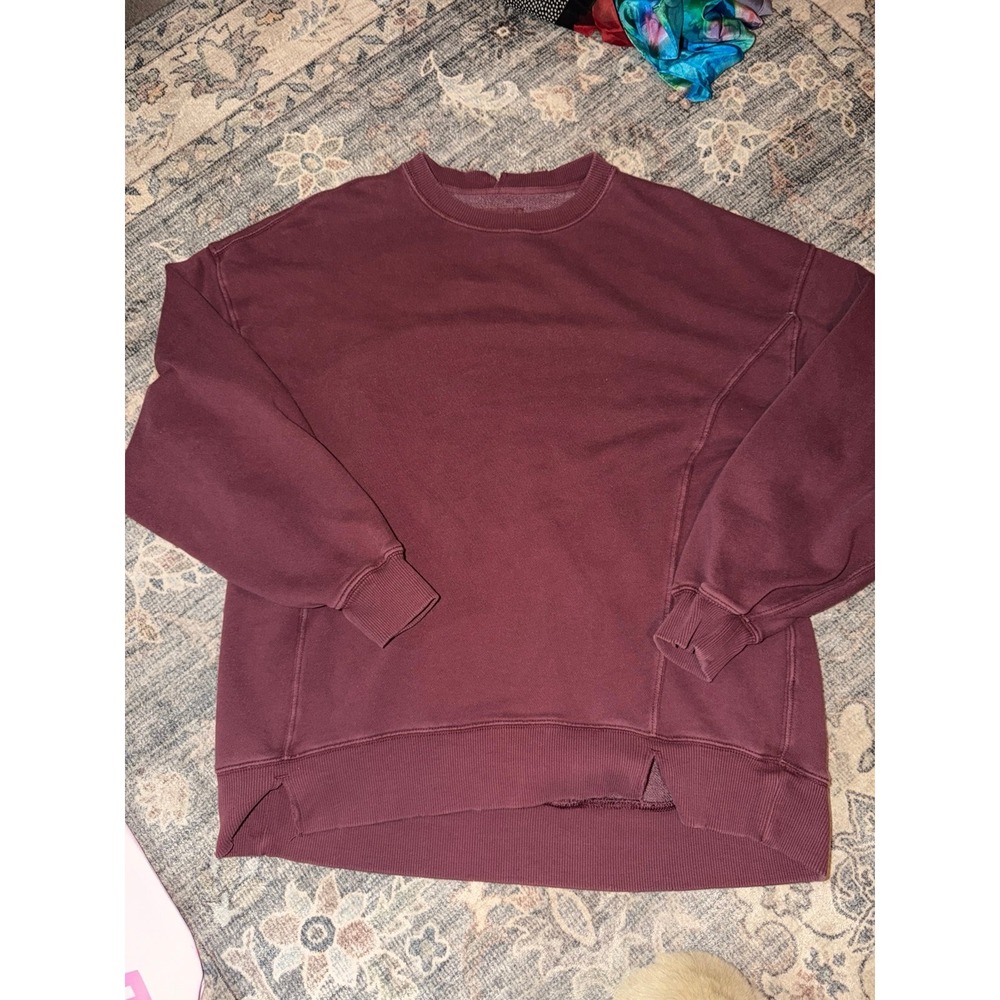 Aerie Maroon Crewneck Sweatshirt Small